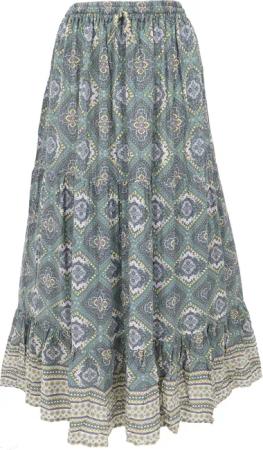 Guru-Shop Minirock Maxirock Batik, langer Sommerrock,