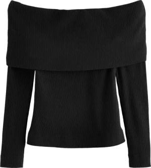 Next Carmenpullover Geripptes, schulterfreies Langarmtop (1-tlg)