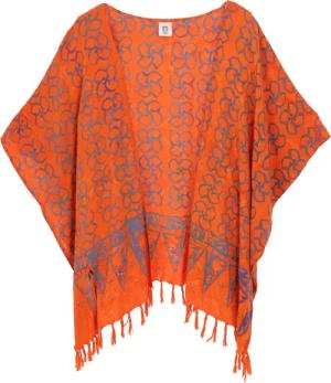 Guru-Shop Kimono Kurzer farbenfroher Sommer Kimono,