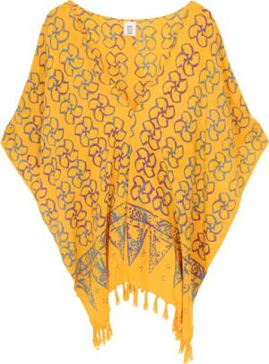 Guru-Shop Kimono Kurzer farbenfroher Sommer Kimono,