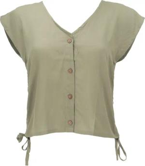 Guru-Shop Longbluse Luftiges Boho Blusentop, Basic