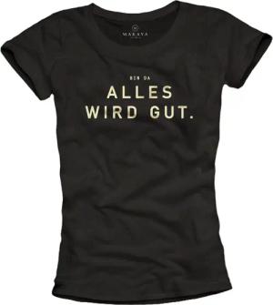 MAKAYA Print-Shirt Damen Spruch Bin Da