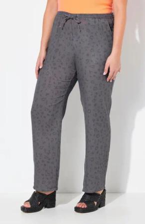 Ulla Popken Schlupfhose Musselin-Schlupfhose Rose weites