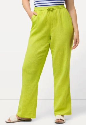 Ulla Popken Schlupfhose Musselin-Schlupfhose Rose weites