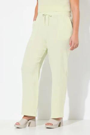 Ulla Popken Schlupfhose Musselin-Schlupfhose Rose weites