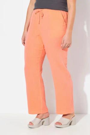 Ulla Popken Schlupfhose Musselin-Schlupfhose Rose weites