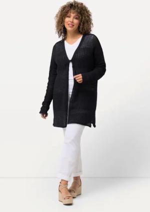 Ulla Popken Strickjacke Strickjacke Lochstrick Oversized