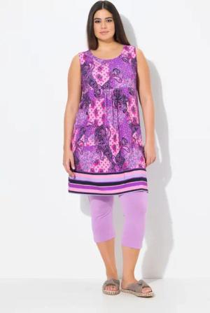 Ulla Popken Minikleid Jersey-Minikleid Paisley A-Linie