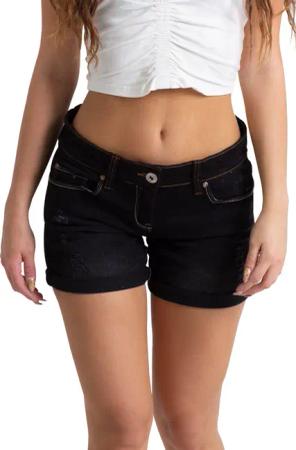 BlauerHafen Jeansbermudas Damen Jeans Shorts Destroyed