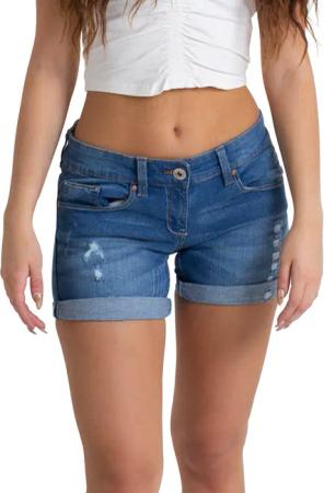 BlauerHafen Jeansbermudas Damen Jeans Shorts Destroyed
