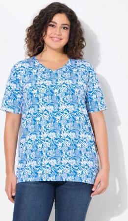 Ulla Popken T-Shirt T-Shirt floraler Druck