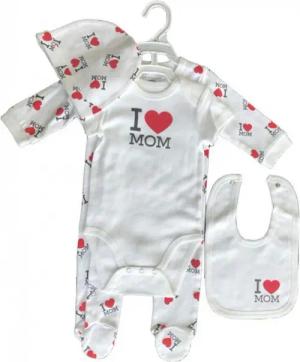 EplusM Shirt & Hose 4-teiliges Baby-Bekleidungs-Set