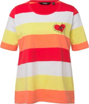 Ulla Popken T-Shirt T-Shirt Ringel Herz-Stickerei