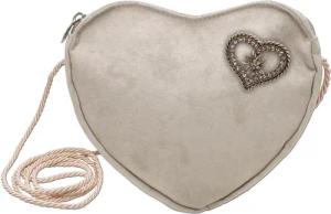 Alpenflüstern Schultertasche Herztasche Strass-Edelweiß-Herz (taupe-grau), -