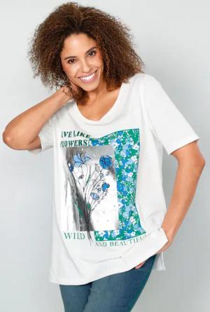 MIAMODA T-Shirt T-Shirt Ziersteinchen Rundhals