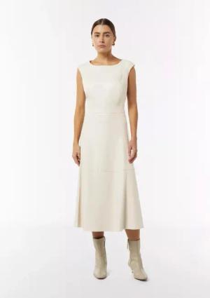 Comma Lederkleid Midikleid Midi-Kleid in Lederoptik