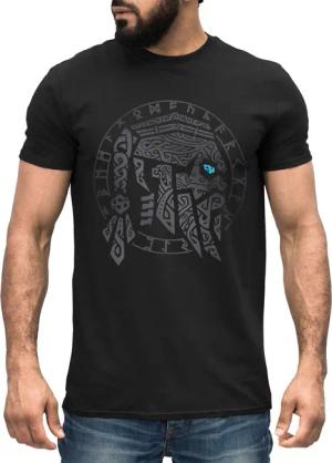 Neverless Print-Shirt Herren T-Shirt Odin Ragnar