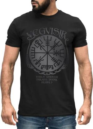 Neverless Print-Shirt Herren T-Shirt Vegvisir Runenkompass