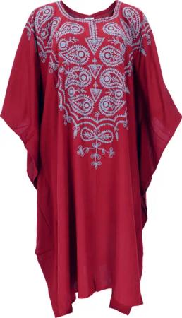 Guru-Shop Midikleid Mittellanger bestickter Boho Kaftan,