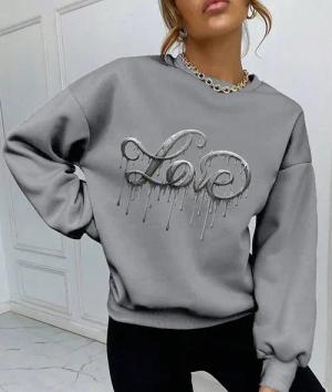 RMK Rundhalspullover Damen Pulli Pullover Hoodie