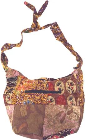 Guru-Shop Schultertasche Patchwork Batik Beutel, Sadhu