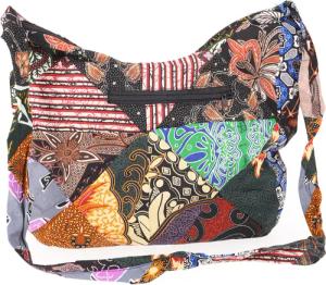 Guru-Shop Schultertasche Patchwork Batik Beutel, Sadhu