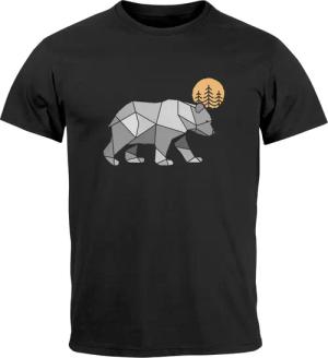 Neverless Print-Shirt Herren T-Shirt Polygon Bär