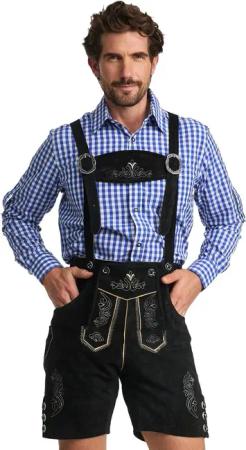 Steigenhöfer Manufaktur Trachtenlederhose "ANTON" kurze Trachtenhosen