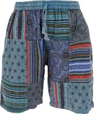 Guru-Shop Relaxhose Ethno Yogashorts, Patchwork Shorts
