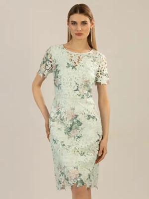 Apart Abendkleid aus Spitze allover bedruckt
