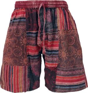 Guru-Shop Relaxhose Ethno Yogashorts, Patchwork Shorts