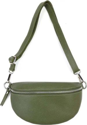 ITALYSHOP24 Bauchtasche Damen Leder Gürteltasche Hüfttasche