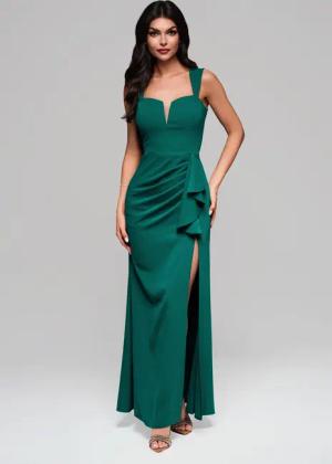 OMBRE Abendkleid Elegantes Maxikleid mit V-Ausschnitt