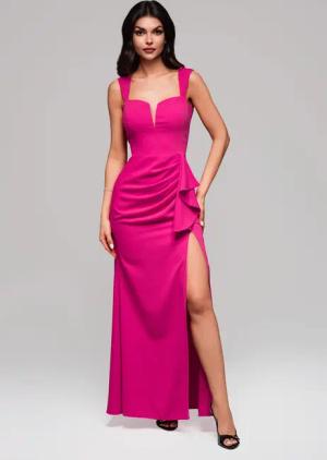 OMBRE Abendkleid Elegantes Maxikleid mit V-Ausschnitt