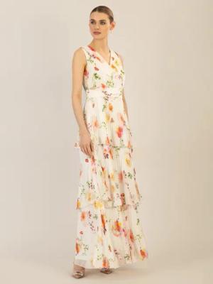 Apart Abendkleid mit Blumenmuster
