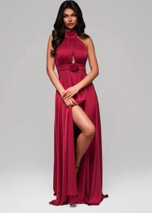 OMBRE Abendkleid Elegantes Abendkleid mit Beinschlitz