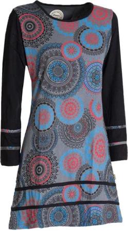 Vishes Jerseykleid Langarm Longshirt-Kleid Sweatkleid Shirt-Kleid