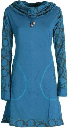 Vishes Jerseykleid Langarm Kleid Schal-Kleid Winterkleider