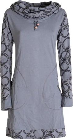 Vishes Jerseykleid Langarm Kleid Schal-Kleid Winterkleider