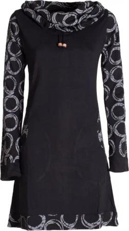 Vishes Jerseykleid Langarm Kleid Schal-Kleid Winterkleider