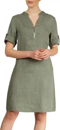 Caspar Sommerkleid SKL037 knielanges Damen Leinenkleid