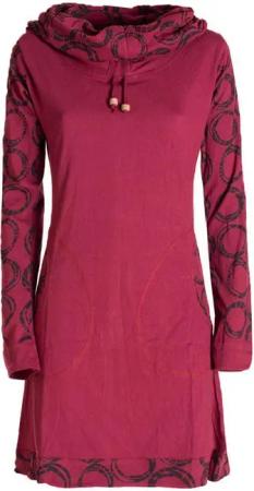 Vishes Jerseykleid Langarm Kleid Schal-Kleid Winterkleider