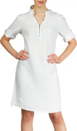 Caspar Sommerkleid SKL037 knielanges Damen Leinenkleid