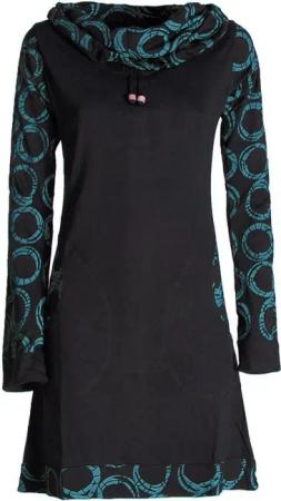 Vishes Jerseykleid Langarm Kleid Schal-Kleid Winterkleider