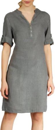 Caspar Sommerkleid SKL037 knielanges Damen Leinenkleid