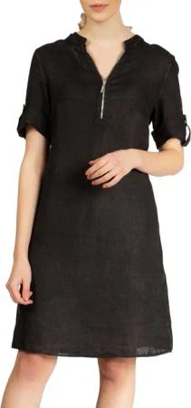 Caspar Sommerkleid SKL037 knielanges Damen Leinenkleid
