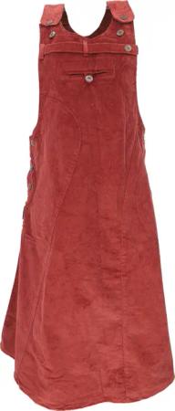 Guru-Shop Minirock Cord-Latzrock, Trägerkleid, Hippierock -..
