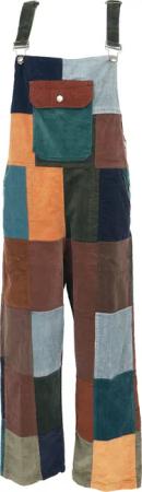 Guru-Shop Relaxhose Cord-Latzhose, Boho Hose, Patchwork