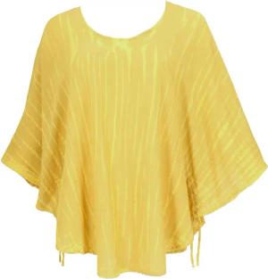 Guru-Shop Longbluse Plus Size Batik Kaftanbluse,