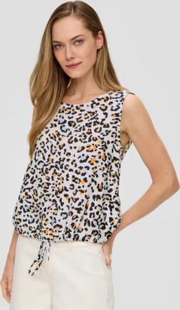s.Oliver Blusentop Bluse mit Bindeband am